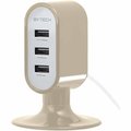 Bytech Bytech BYCS03100GD 3 USB Port Charging Station - Gold BYCS03100GD